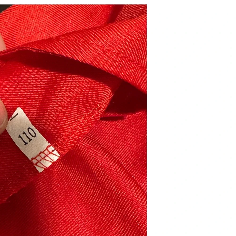 Kids Red Firefighter Costume Jacket and Pants Set Fire Dept Size 110 4/5